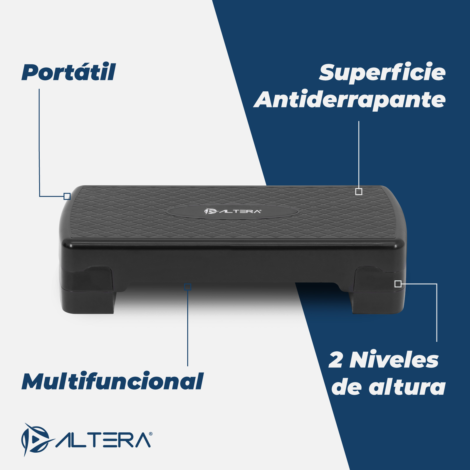 Foto 2 | Banco De Ejercicio Altera Bfas-n C/ Altura Ajustable Fitness Color Negro