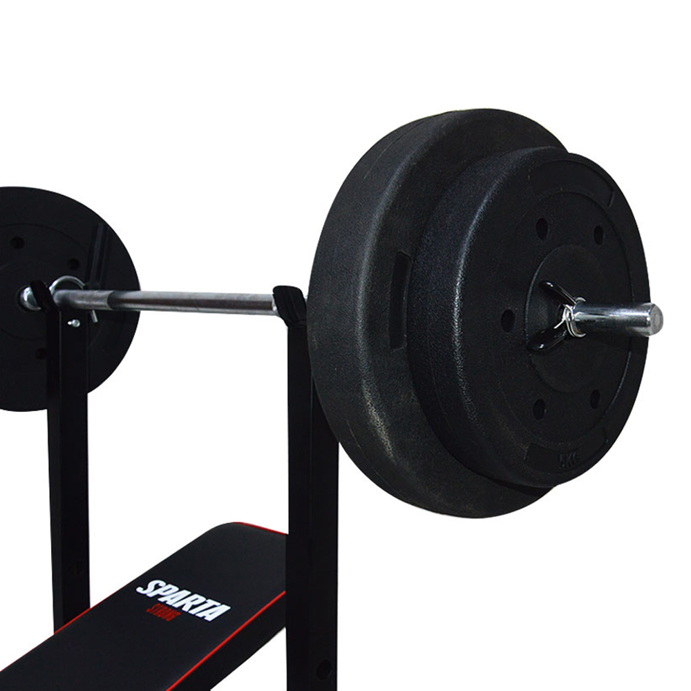 Foto 4 | Banco Multifuncional Sparta Fitness Barra y Discos