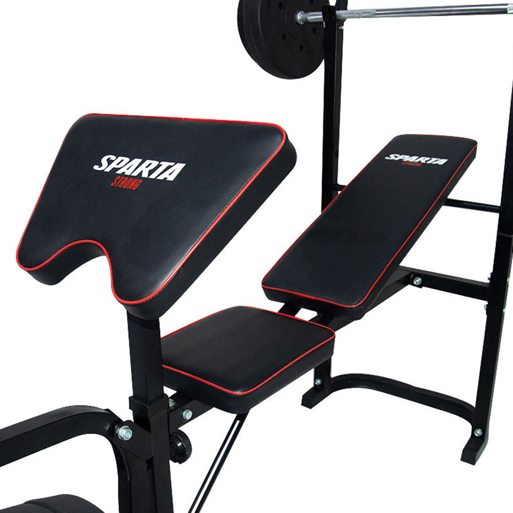 Foto 5 | Banco Multifuncional Sparta Fitness Barra y Discos