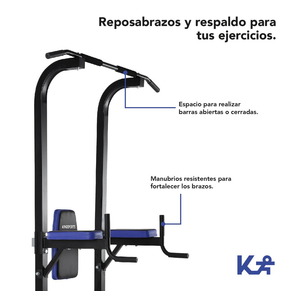 Foto 5 pulgar | Estacion Dominadas Banco Ejercicio Musculacion Fitness Gym