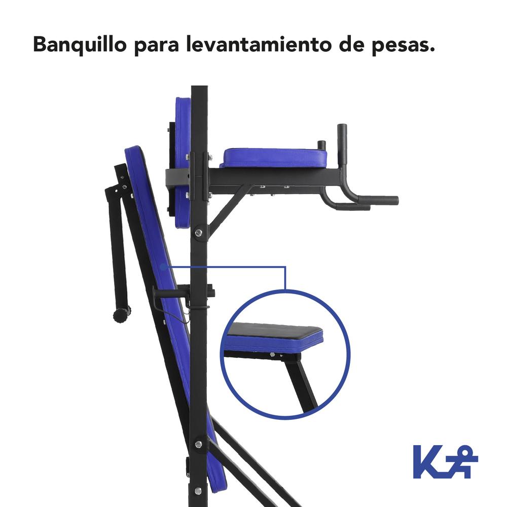 Foto 8 pulgar | Estacion Dominadas Banco Ejercicio Musculacion Fitness Gym