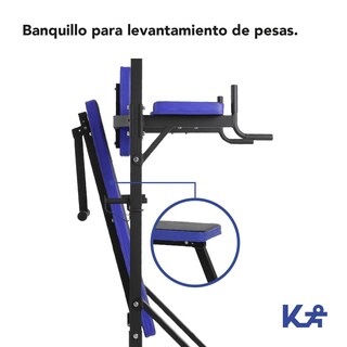Foto 7 | Estacion Dominadas Banco Ejercicio Musculacion Fitness Gym