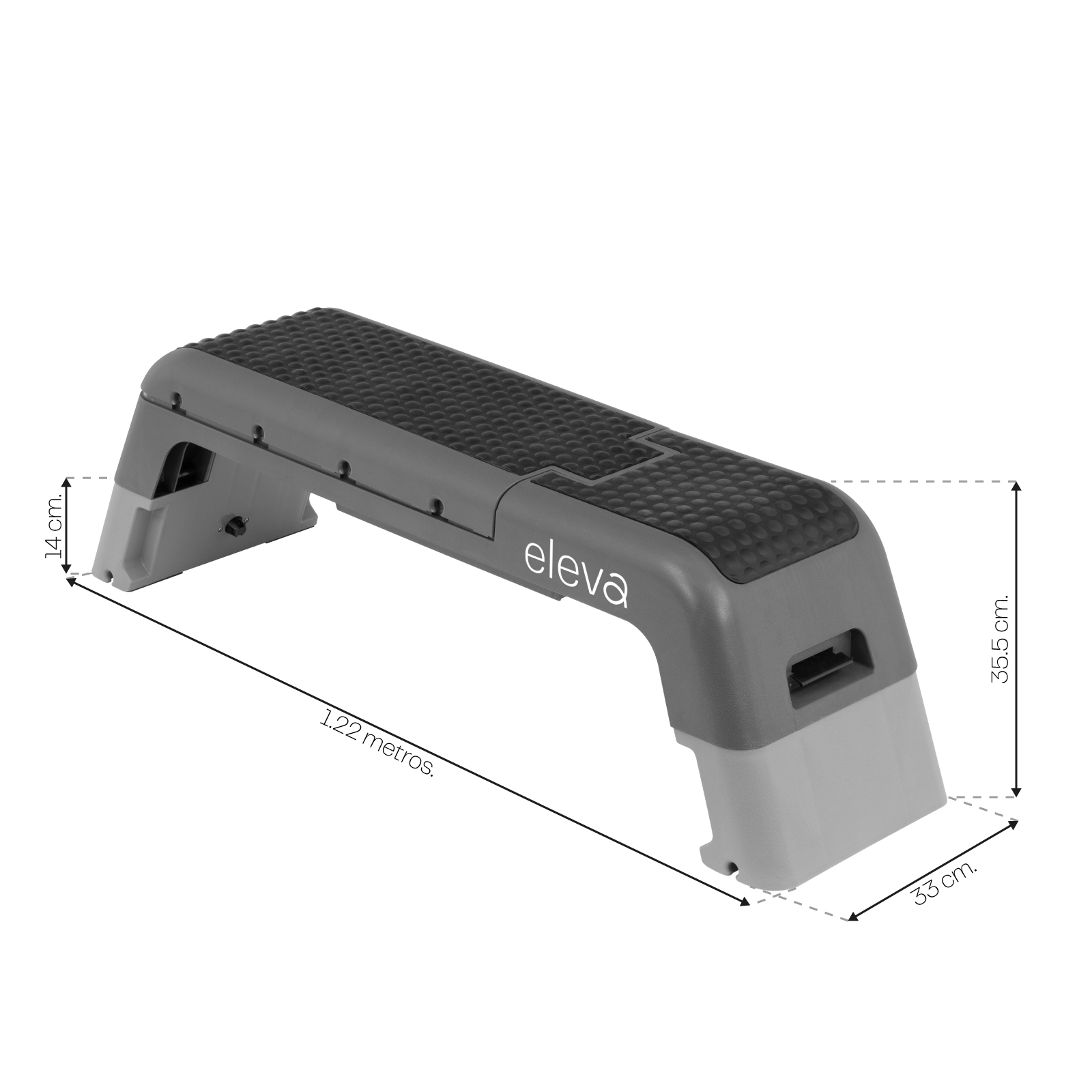 Foto 3 pulgar | Banco de Entrenamiento Step Eleva Eleva-BM 3 Niveles Gris