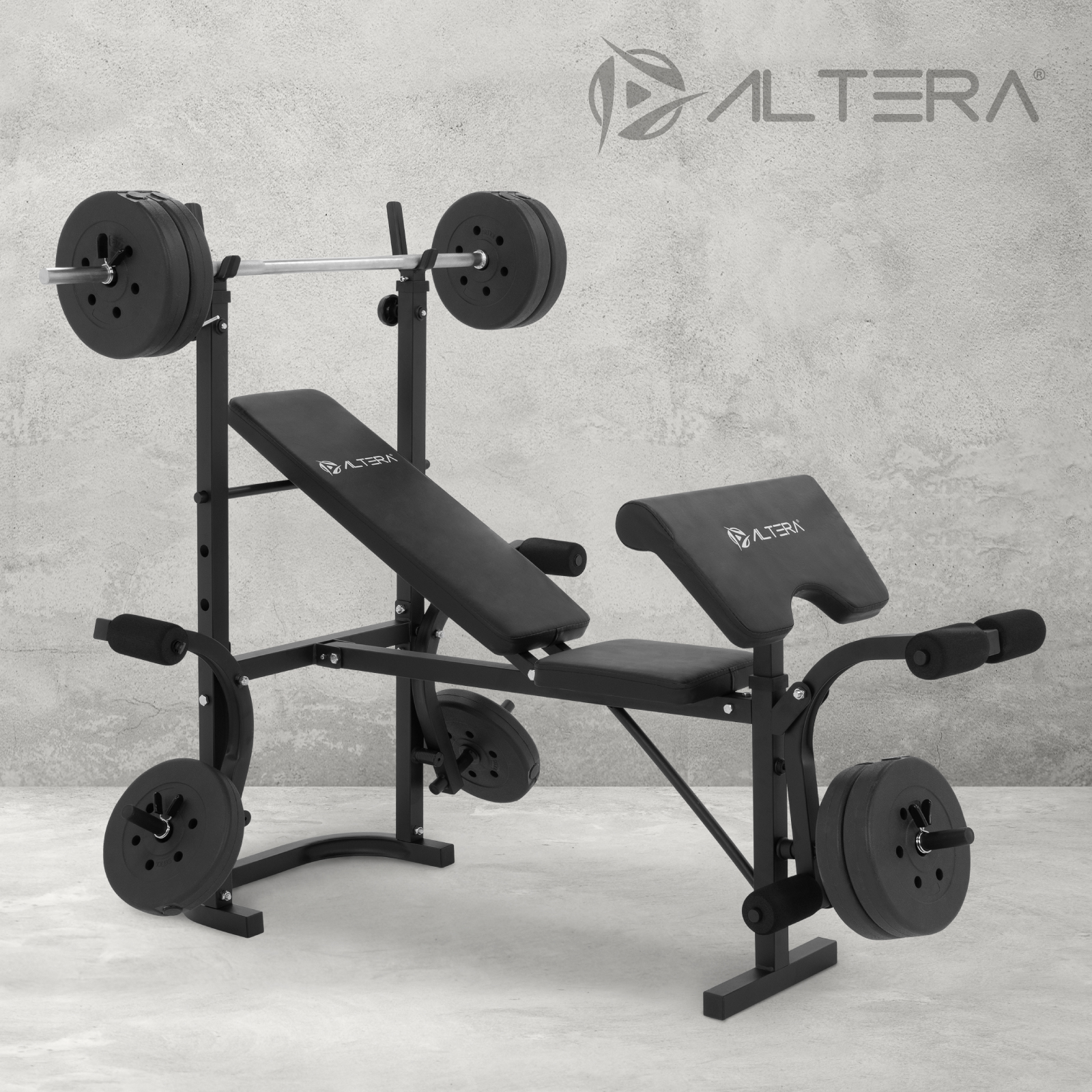 Foto 6 | Banco de Ejercicio Fitness Altera Lionheart Multipocisiones Con Respaldo Ajustable Más Pesas Integradas Color Negro