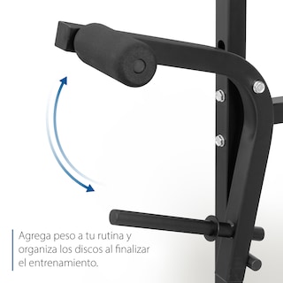 Foto 3 | Banco de Ejercicio Fitness Altera Lionset Kit Multifuncional Respaldo Con Barra y Pesas Integradas Más Polea Color Ne
