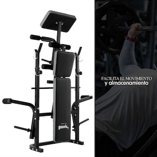 Foto 2 | Banco Multiposiciones Gym Plegable Y Ajustable Bywell Pesas