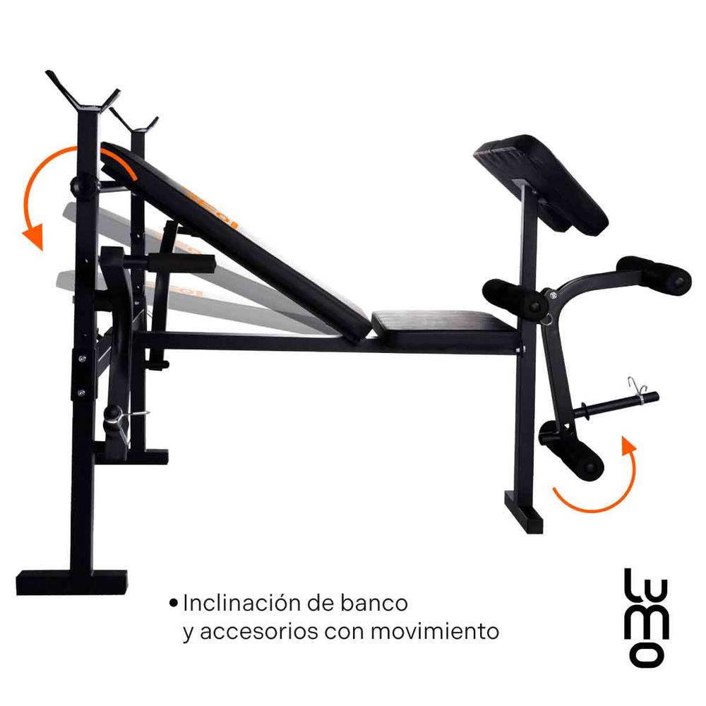 Foto 5 pulgar | Banco Plegable Multiposiciones Para Ejercicios 6 En 1