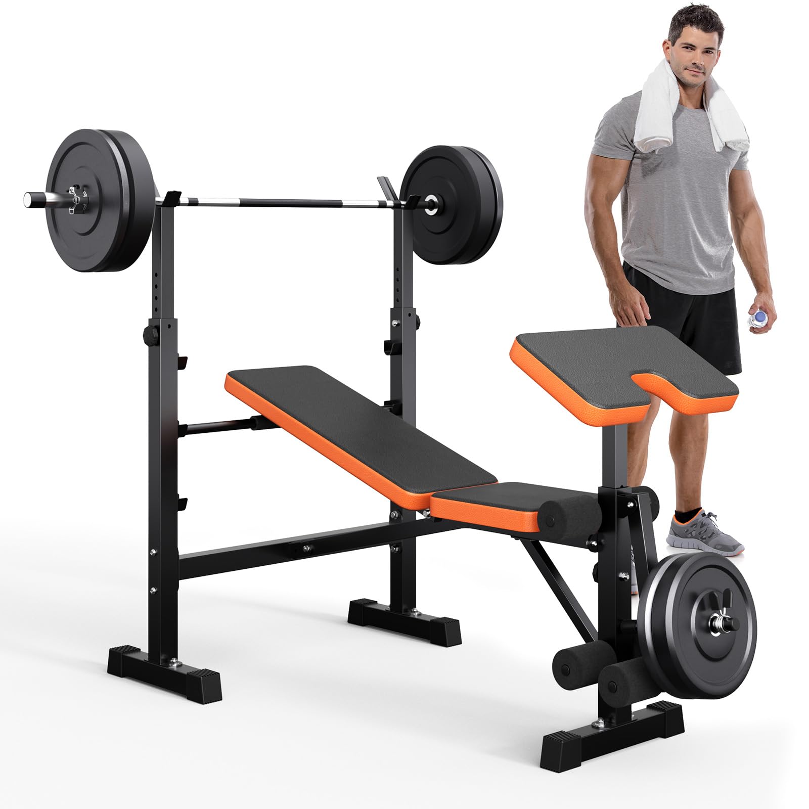 Juego De Bancos De Pesas Yoleo 6 En 1 Ajustables Y Plegables Para Gimnasio En Casa - Venta Internacional.
