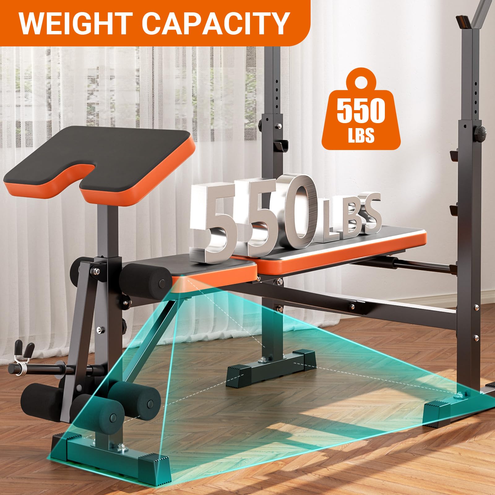 Foto 3 pulgar | Juego De Bancos De Pesas Yoleo 6 En 1 Ajustables Y Plegables Para Gimnasio En Casa - Venta Internacional.