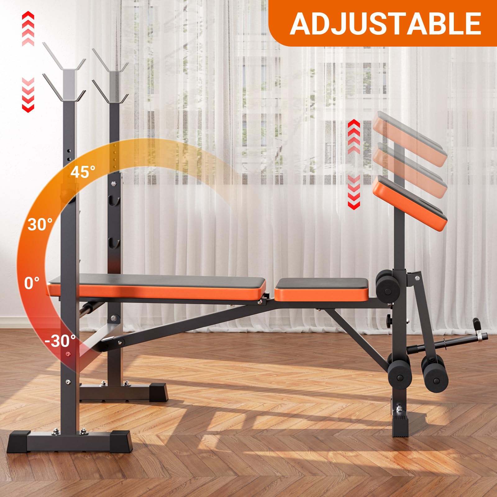 Foto 4 pulgar | Juego De Bancos De Pesas Yoleo 6 En 1 Ajustables Y Plegables Para Gimnasio En Casa - Venta Internacional.