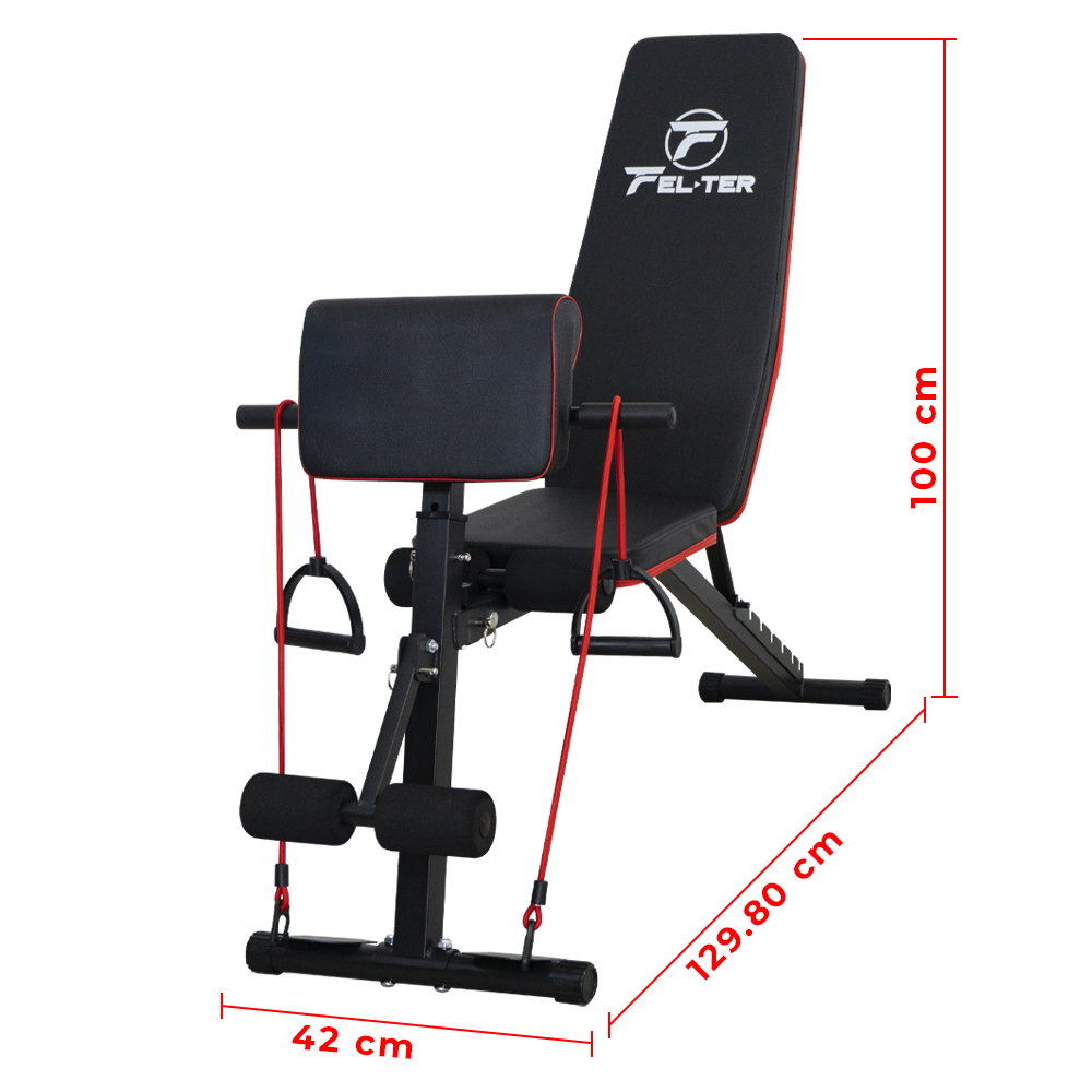 Foto 6 pulgar | Banco Para Pesas Gym, Felter , Ajustable Multifuncional Negro