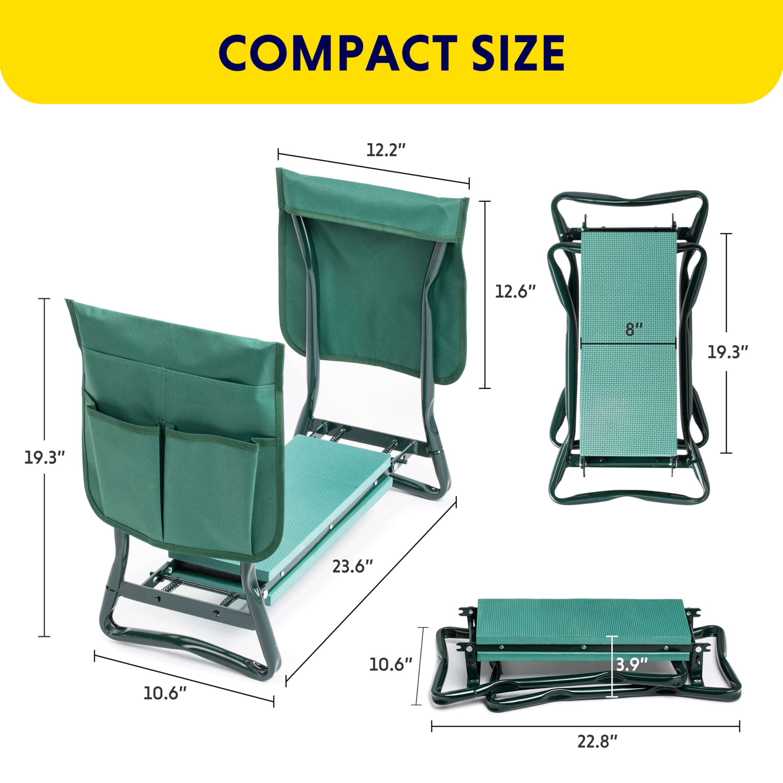 Foto 3 pulgar | Reclinatorio Y Asiento De Jardinería Simple Deluxe Pro Con Capacidad De 150 Kg - Venta Internacional.