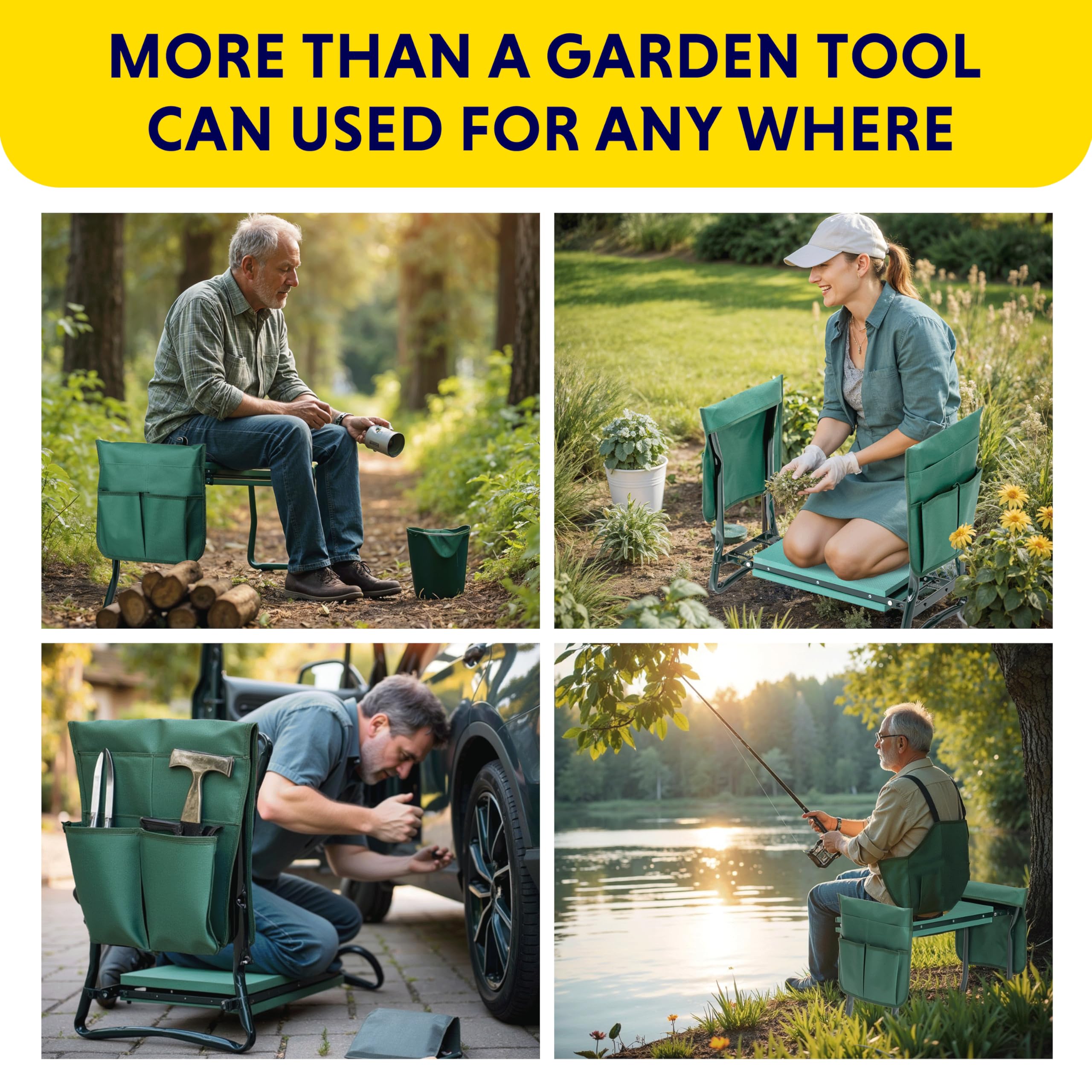 Foto 4 pulgar | Reclinatorio Y Asiento De Jardinería Simple Deluxe Pro Con Capacidad De 150 Kg - Venta Internacional.