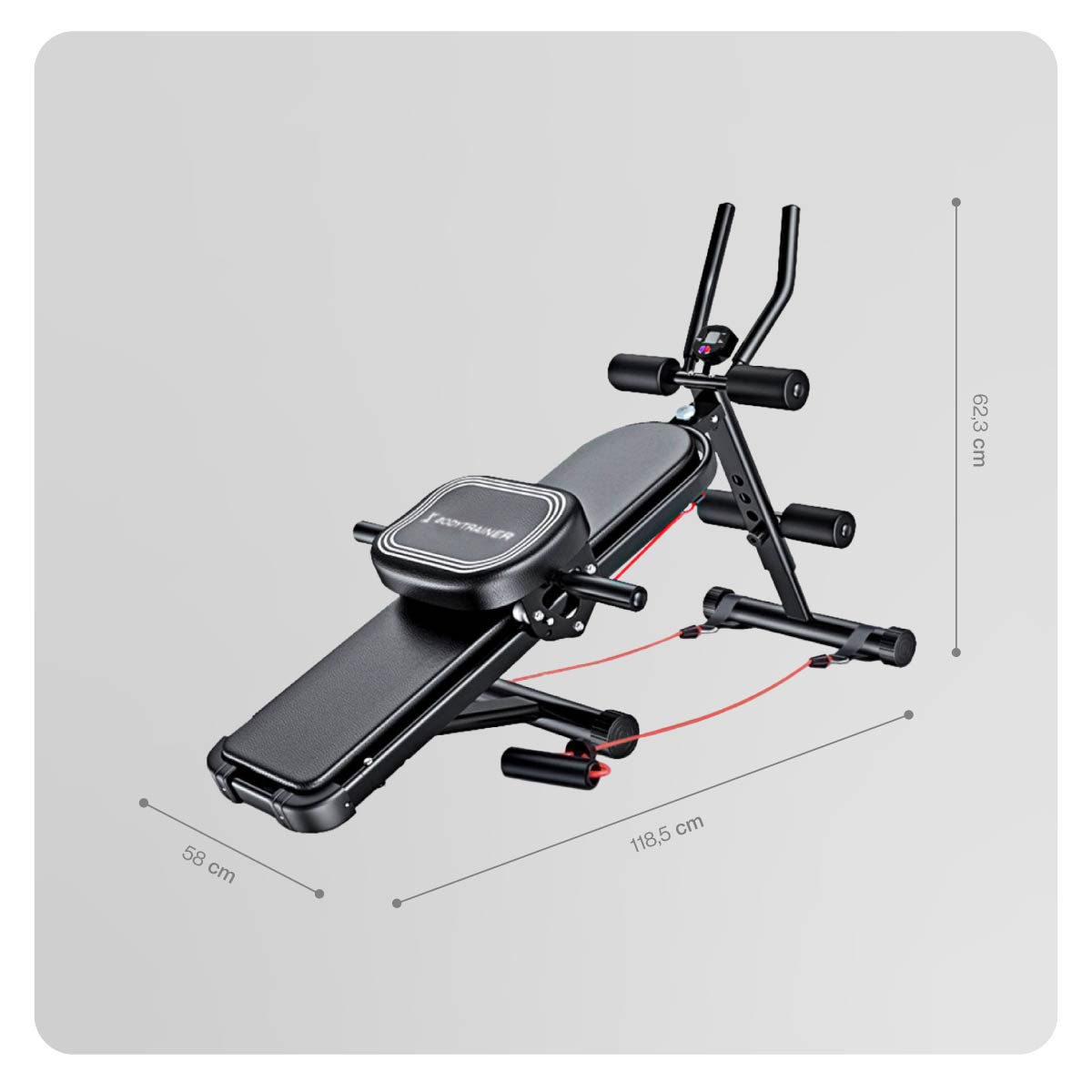 Foto 4 pulgar | Banco Gym Ajustable Con Ligas Bodytrainer Multifuncional