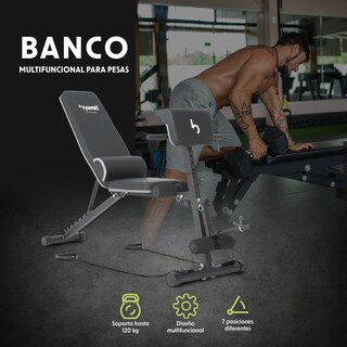 Foto 2 | Banco Multiposiciones Ajustable Brazo Y Pierna Bywell Negro