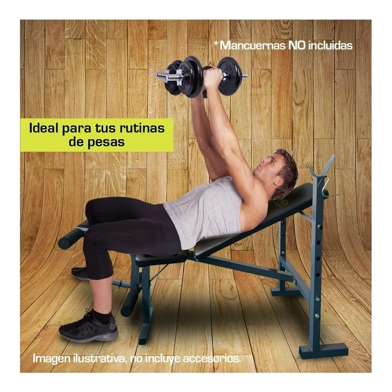 Foto 5 pulgar | Banca Banco Para Pesas Reclinable Con Rack Athletic Works