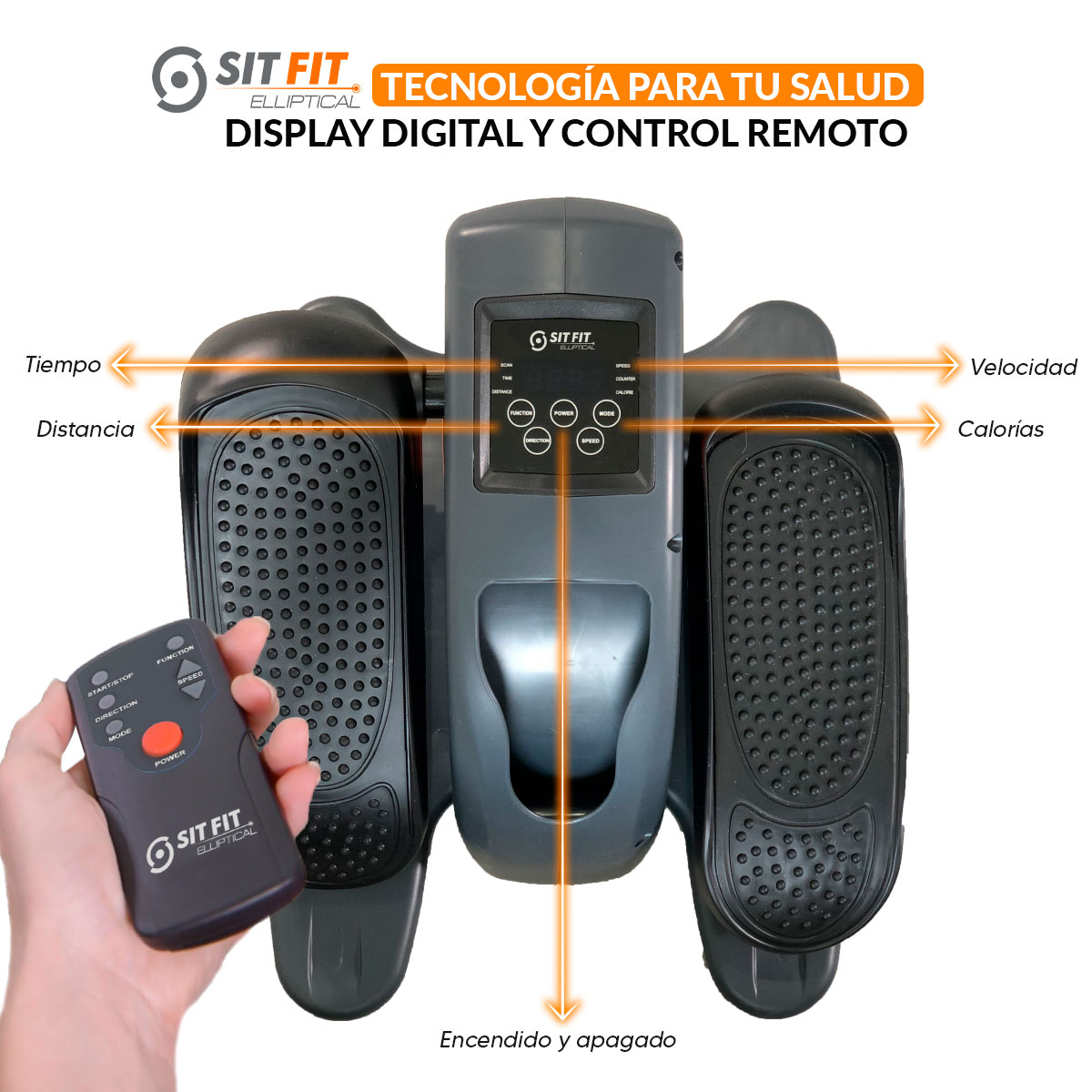 Foto 2 | Elíptica Escaladora Eléctrica Sit Fit compacta y silenciosa con control remoto