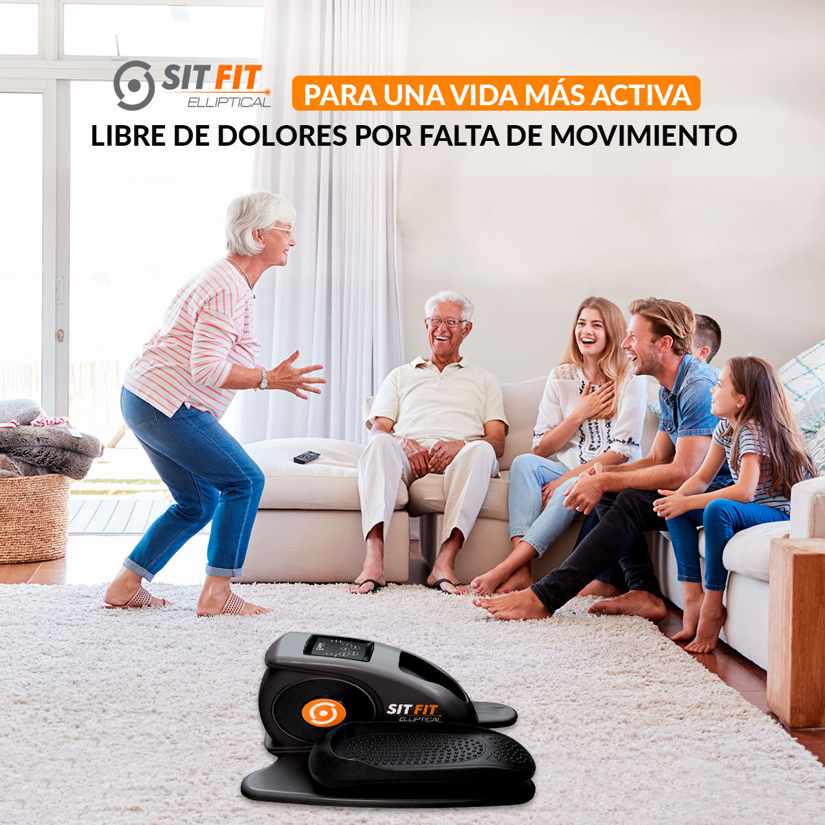 Foto 6 | Elíptica Escaladora Eléctrica Sit Fit compacta y silenciosa con control remoto