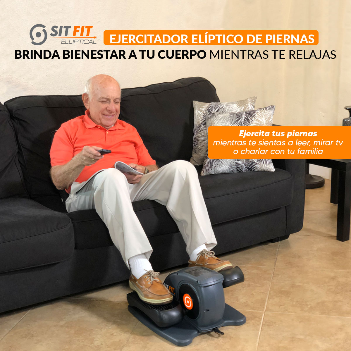 Foto 9 pulgar | Elíptica Escaladora Eléctrica Sit Fit compacta y silenciosa con control remoto