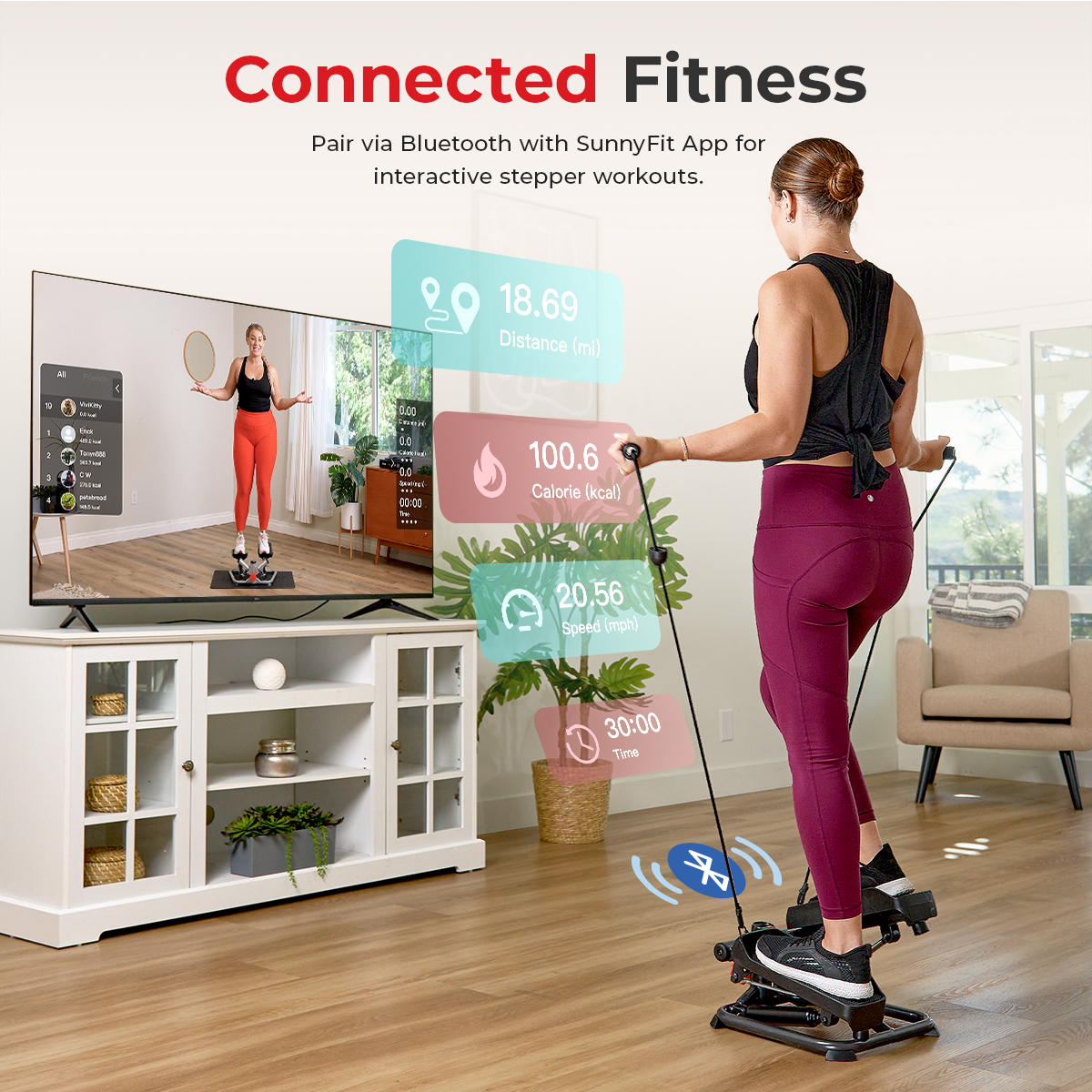 Foto 5 | Escaladora 2 en 1 Sunny Health & Fitness Sf-s0978smart Negra Total Body Smart Stepper