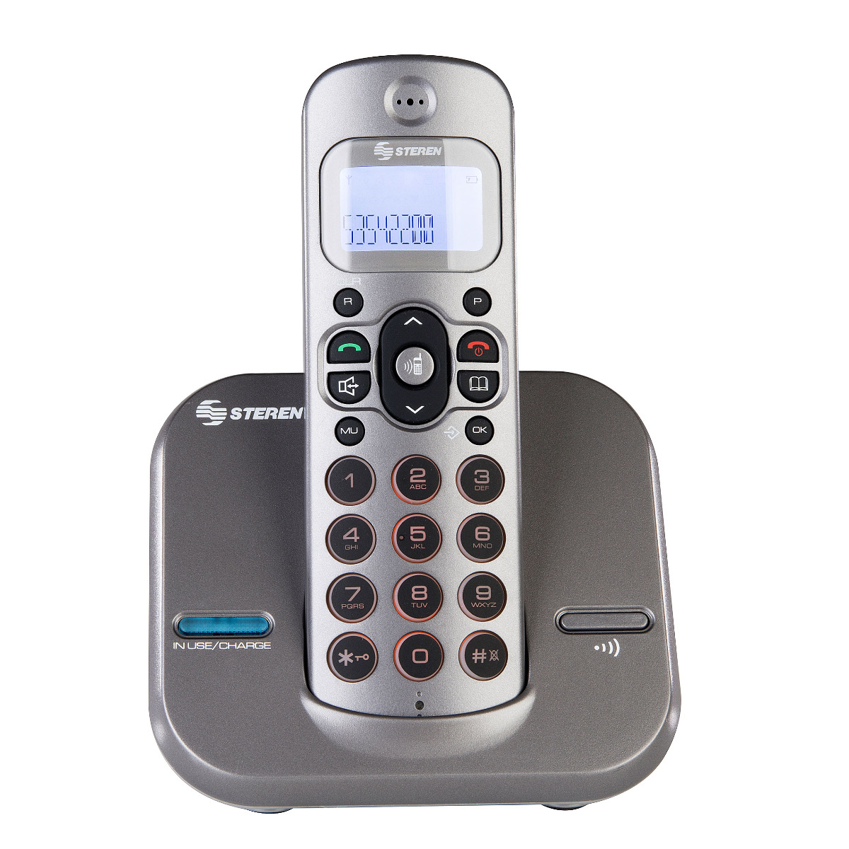 Teléfono Inalámbrico Dect 6.0 Steren Tel-2414 color Gris