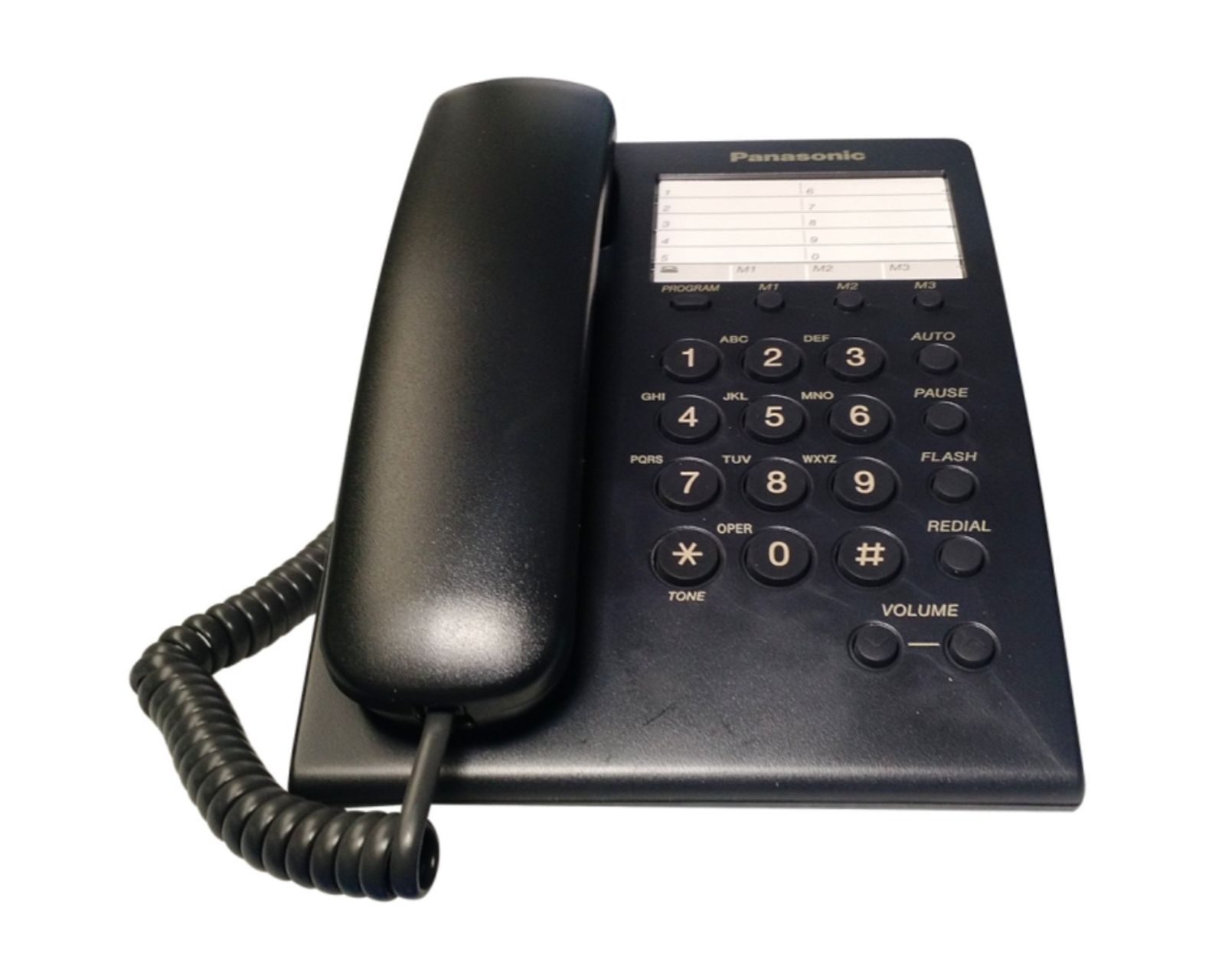 Teléfono Alámbrico Panasonic Kx-ts550meb color Negro $2,798