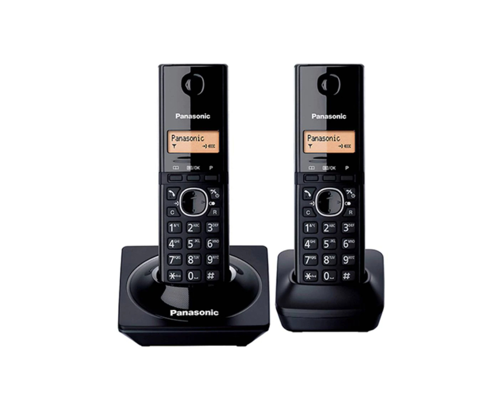 Teléfono Inalámbrico Duo Pansonic Kx-tg1712meb Negro/ 2 Pzs