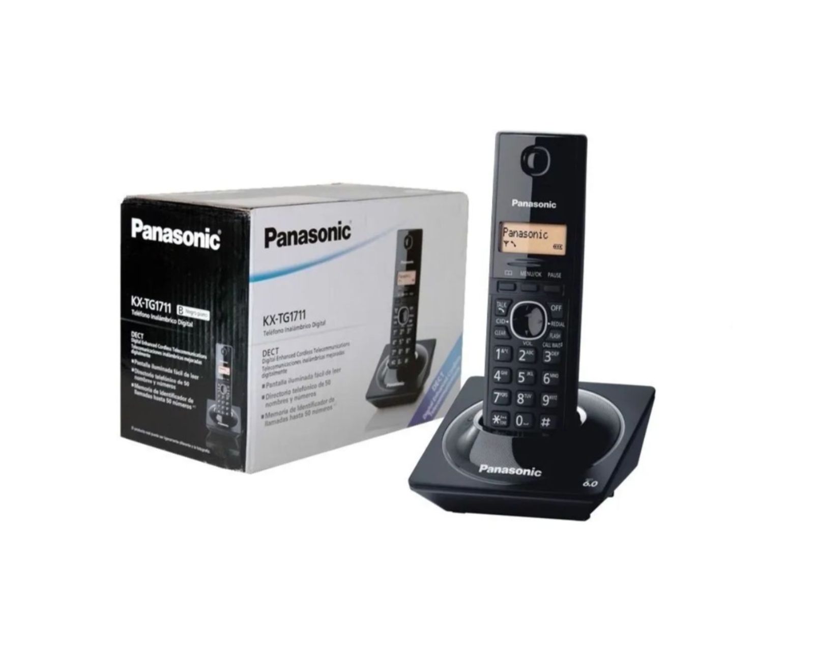 Foto 2 | Teléfono Inalámbrico Panasonic Kx-tg1711meb Negro