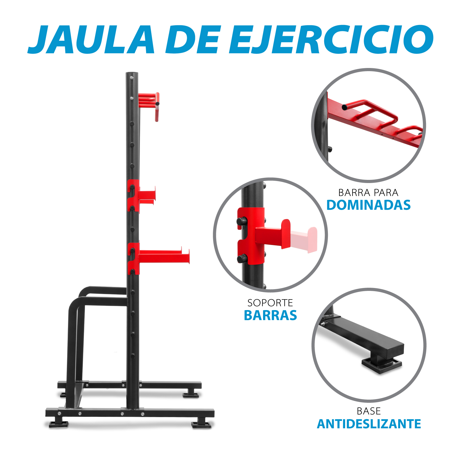 Foto 3 pulgar | Torre De Gimnasio Altera Sqtnb Multifuncional Ajustable color Negro con Rojo