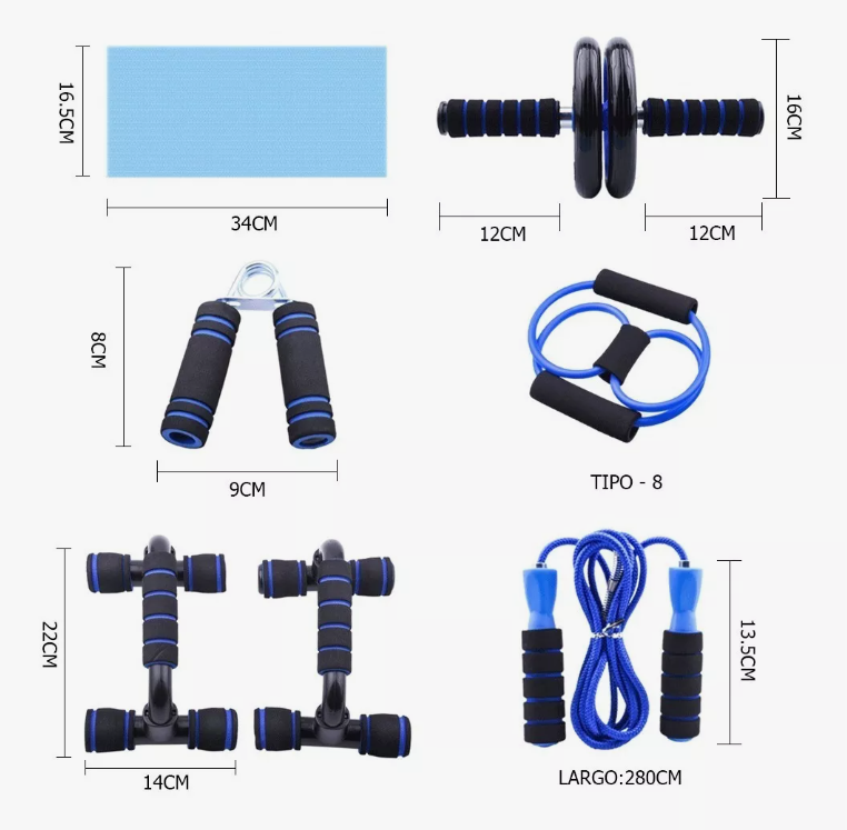 Foto 2 | Rueda Para Ejercicios Abdominales De Ejercicios 6 Piezas