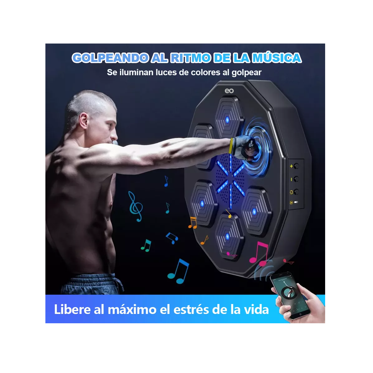 Foto 4 pulgar | Máquina De Boxeo Karate Musical Marciales Montadas Pared Eo Safe Imports Esi-11977-1 Gris