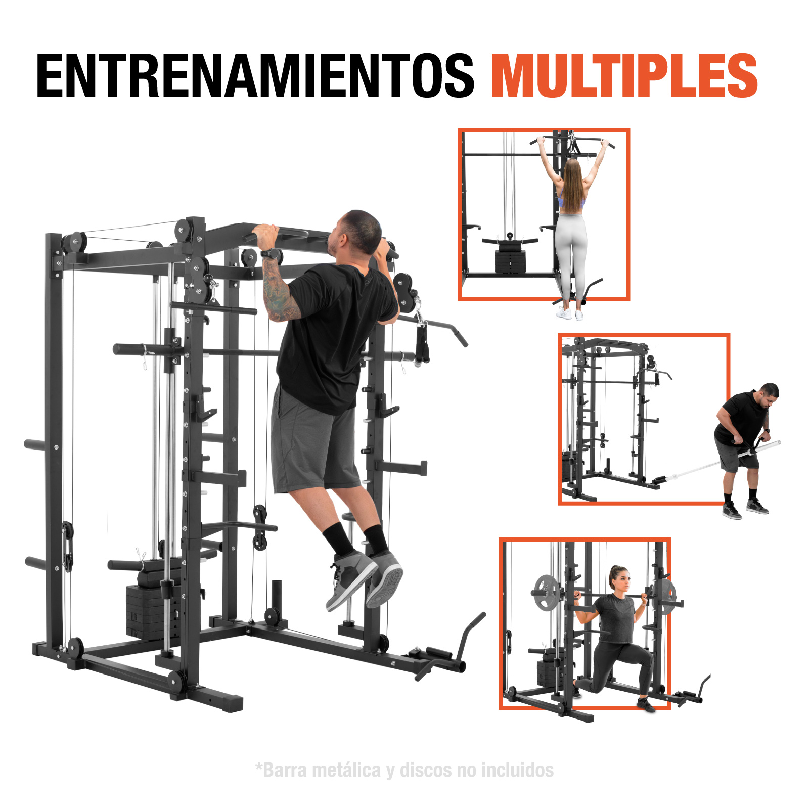 Foto 4 pulgar | Jaula Smith Altera Gimnasio Multifuncional Peso Integrado