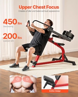 Foto 2 | Máquina Delt Fly Para Volar En El Pecho Y En La Parte Trasera, Vevor Incline, 205 Kg - Venta Internacional.