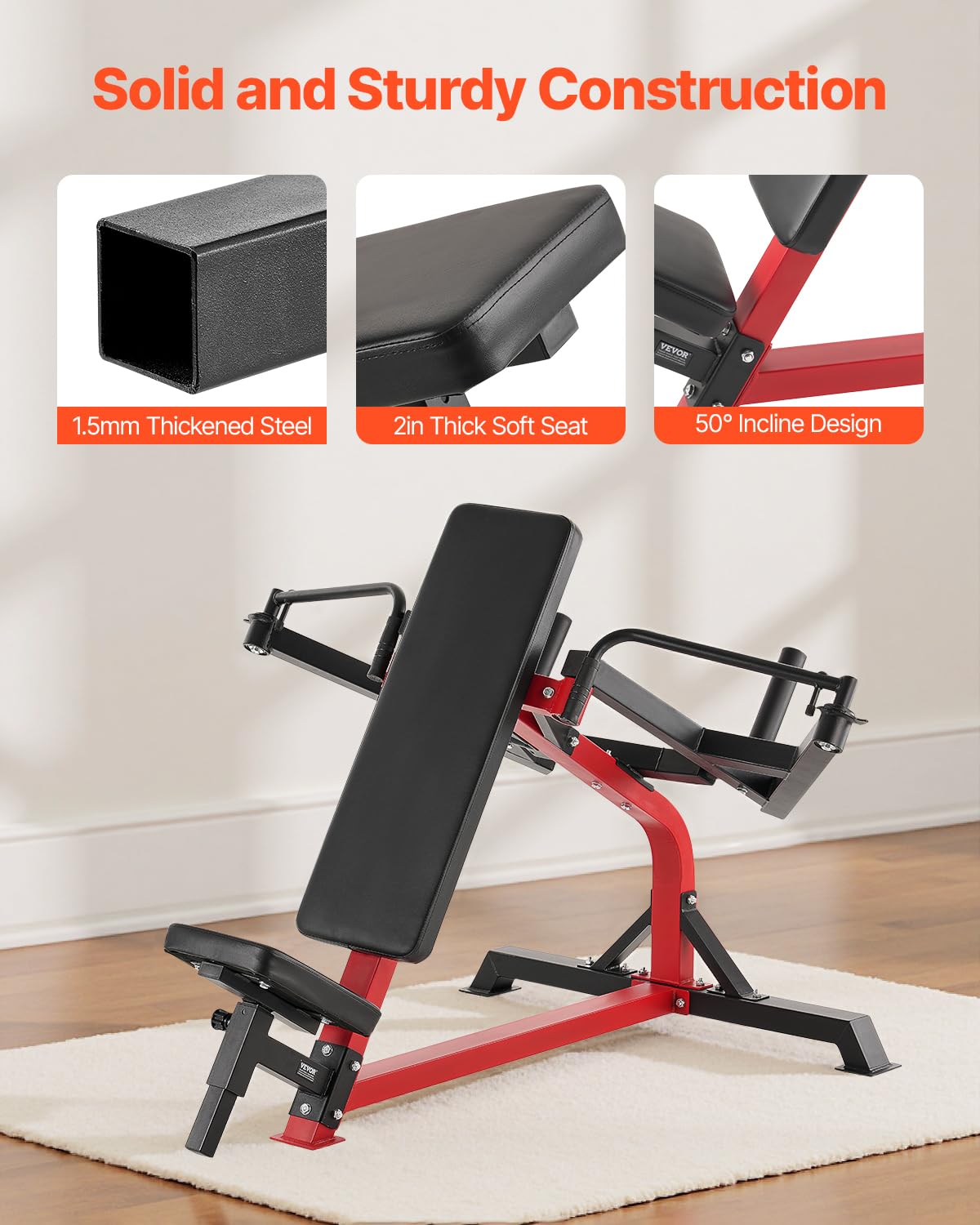 Foto 5 | Máquina Delt Fly Para Volar En El Pecho Y En La Parte Trasera, Vevor Incline, 205 Kg - Venta Internacional.