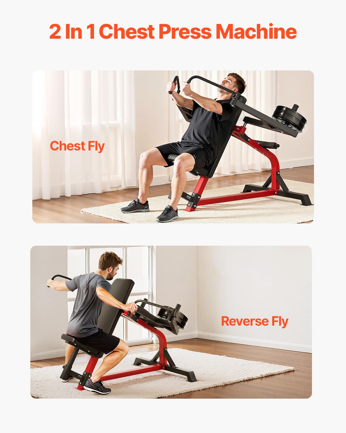 Foto 6 | Máquina Delt Fly Para Volar En El Pecho Y En La Parte Trasera, Vevor Incline, 205 Kg - Venta Internacional.