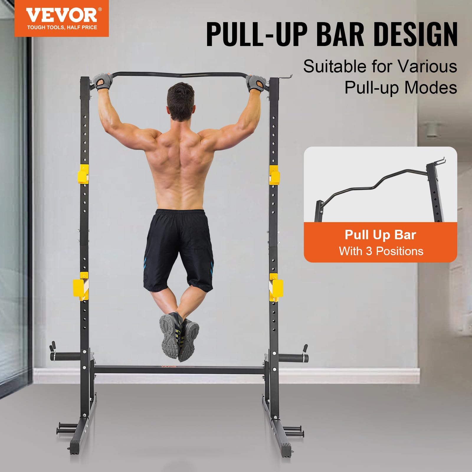 Foto 3 pulgar | Power Rack Vevor Multifuncional Con Barra Desplegable Y Almacenamiento - Venta Internacional.