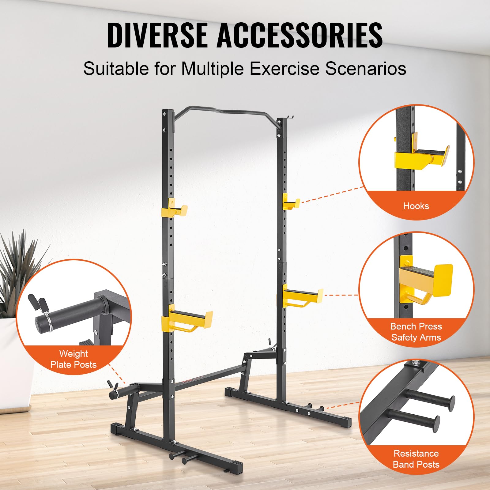 Foto 4 pulgar | Power Rack Vevor Multifuncional Con Barra Desplegable Y Almacenamiento - Venta Internacional.