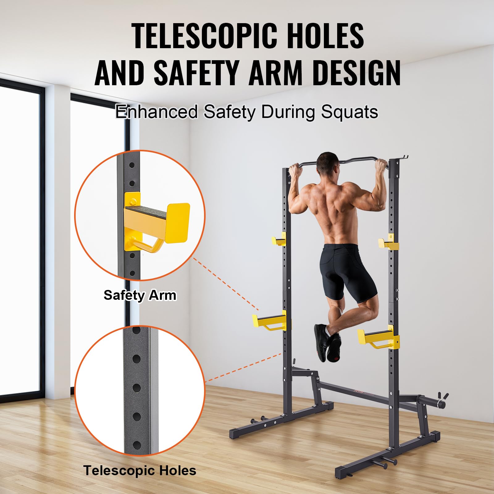 Foto 6 pulgar | Power Rack Vevor Multifuncional Con Barra Desplegable Y Almacenamiento - Venta Internacional.