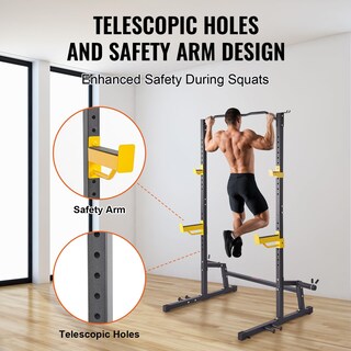 Foto 5 | Power Rack Vevor Multifuncional Con Barra Desplegable Y Almacenamiento - Venta Internacional.