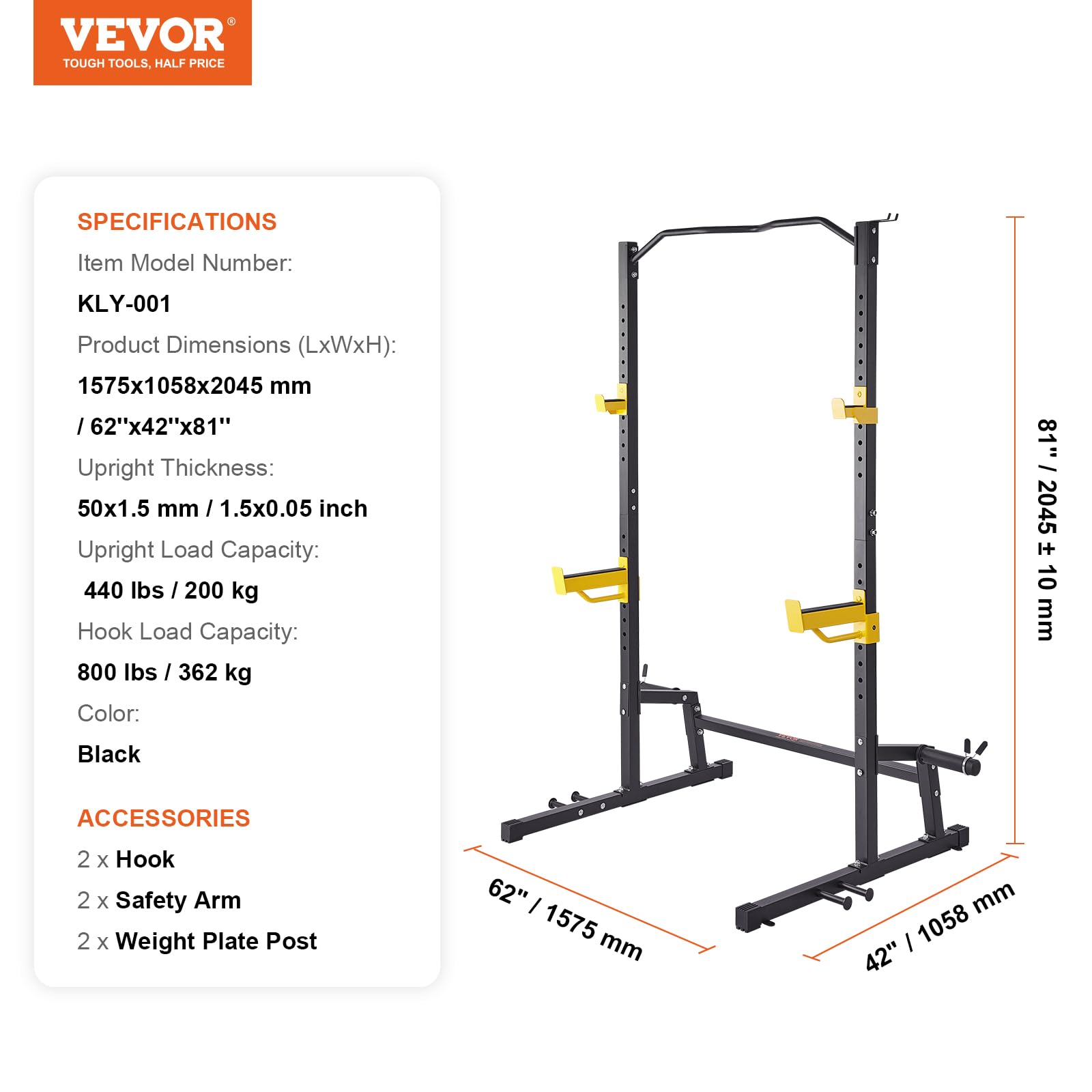 Foto 8 pulgar | Power Rack Vevor Multifuncional Con Barra Desplegable Y Almacenamiento - Venta Internacional.