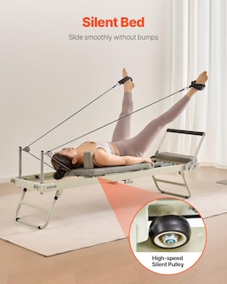 Foto 4 | Pilates Reformer Vevor Plegable Para Casa, Gimnasio, Estudio, 180 Kg - Venta Internacional.