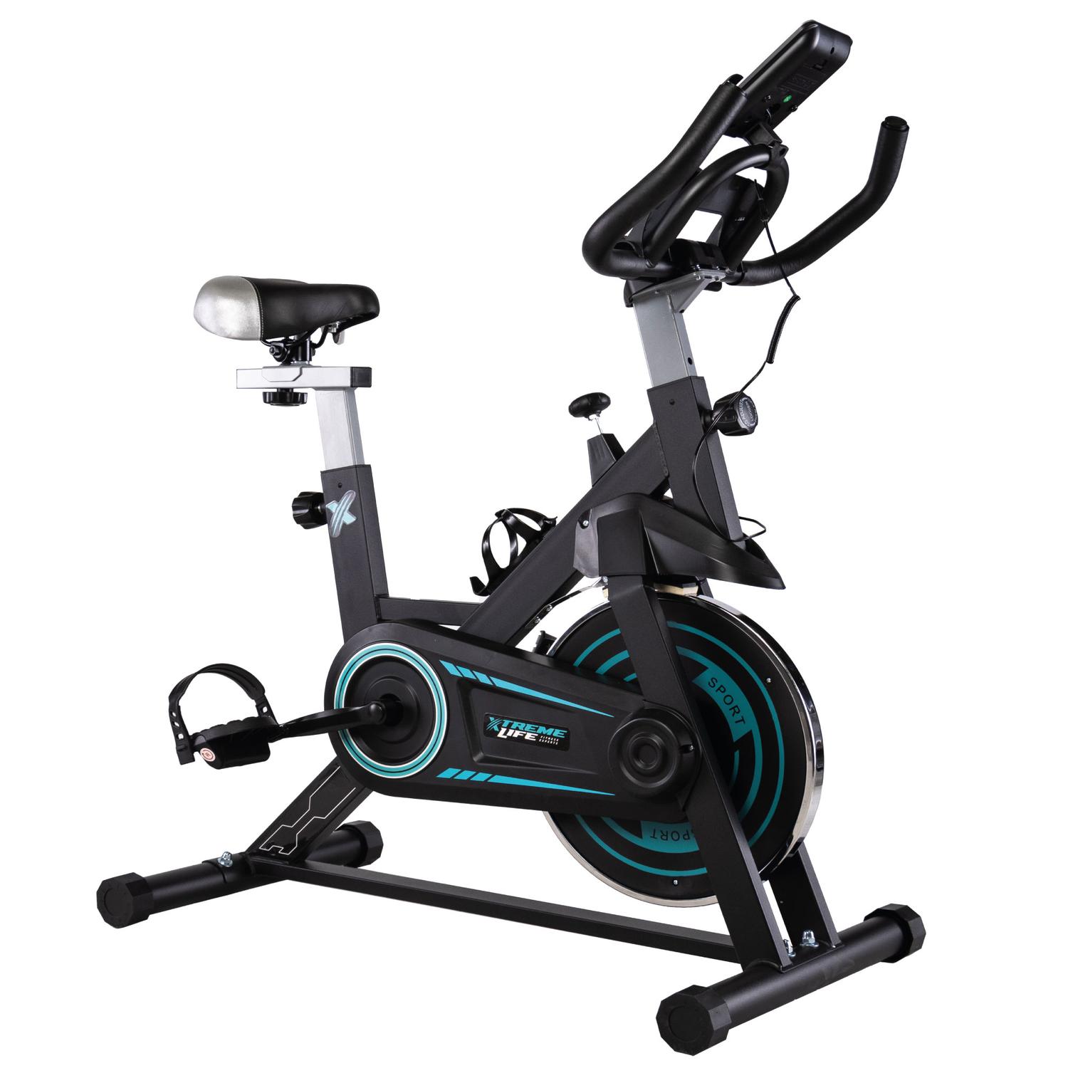 Bicicleta Spinning XTREME LIFE DPBS08 color Azul 8 KG Bicicleta Fija Estática Indoor