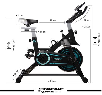 Foto 3 | Bicicleta Spinning XTREME LIFE DPBS08 color Azul 8 KG Bicicleta Fija Estática Indoor