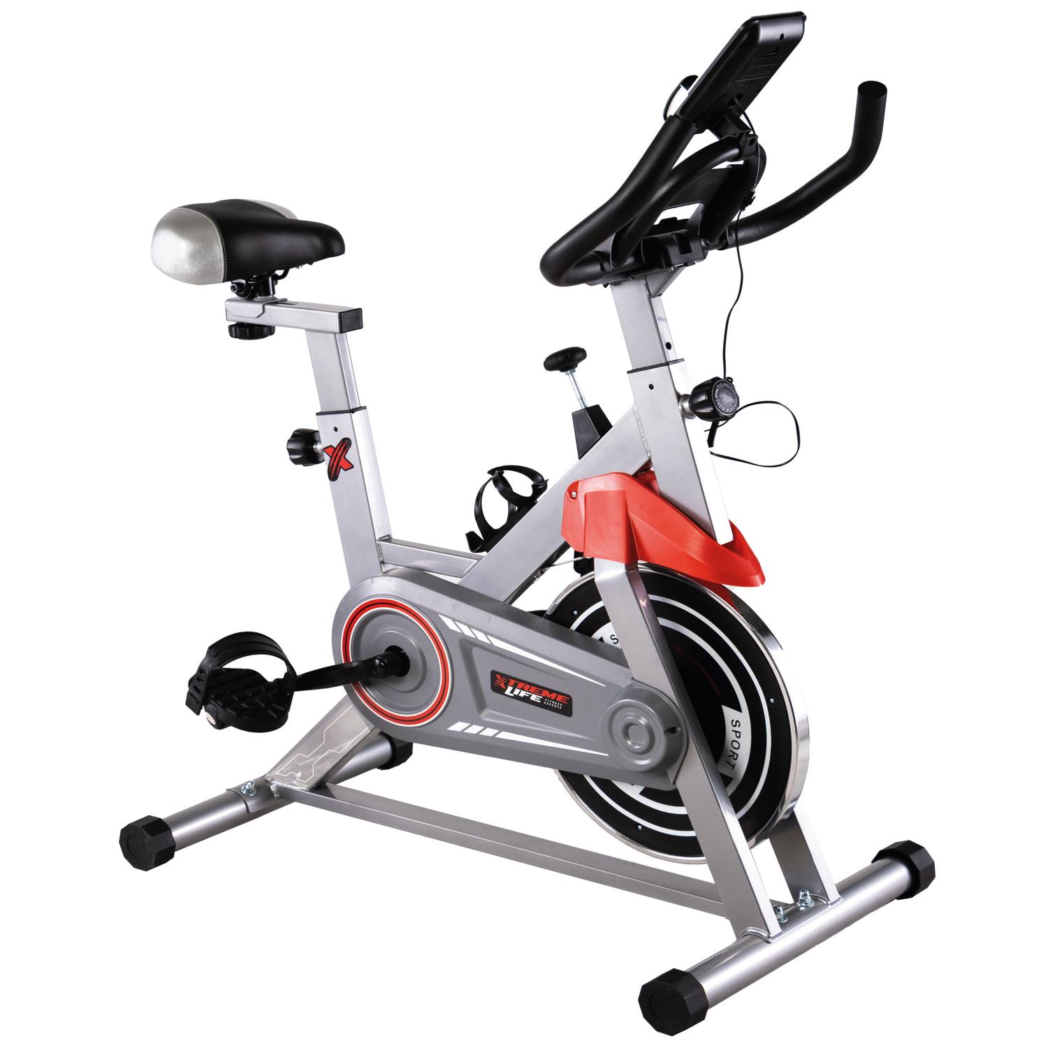 Bicicleta Spinning XTREME LIFE DPBS08 color Rojo 8 KG Bicicleta Fija Estática Indoor