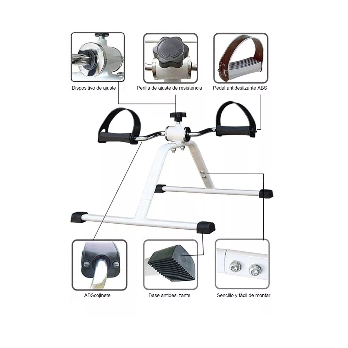 Foto 4 pulgar | Máquina Ejercicio Fitness Pedal Plegable Eo Safe Imports Esi-7472 color Blanco