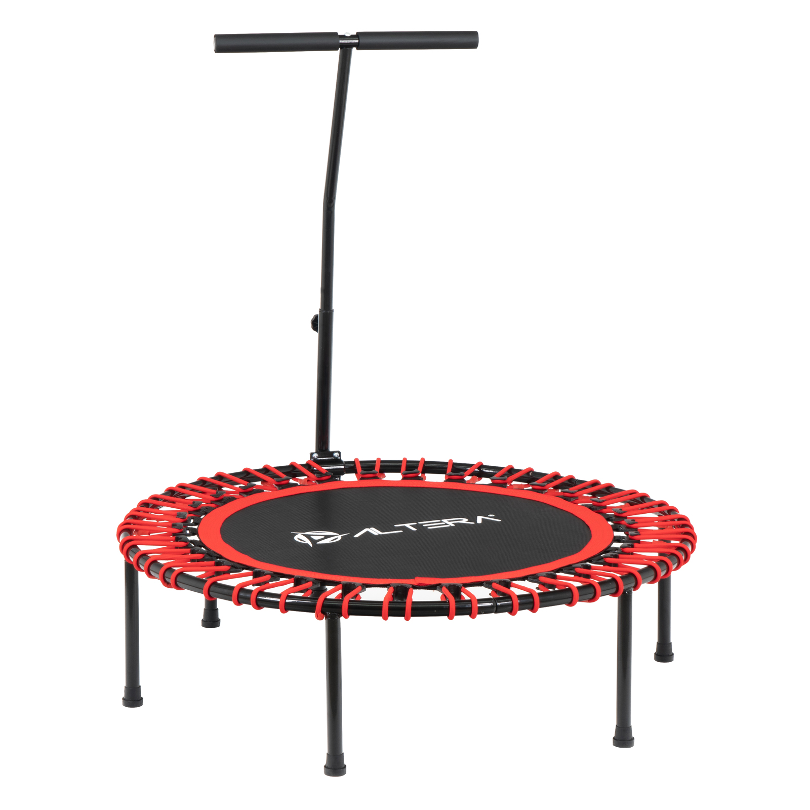 Trampolín Redondo Altera color Rojo con Agarradera Fitness Jumping