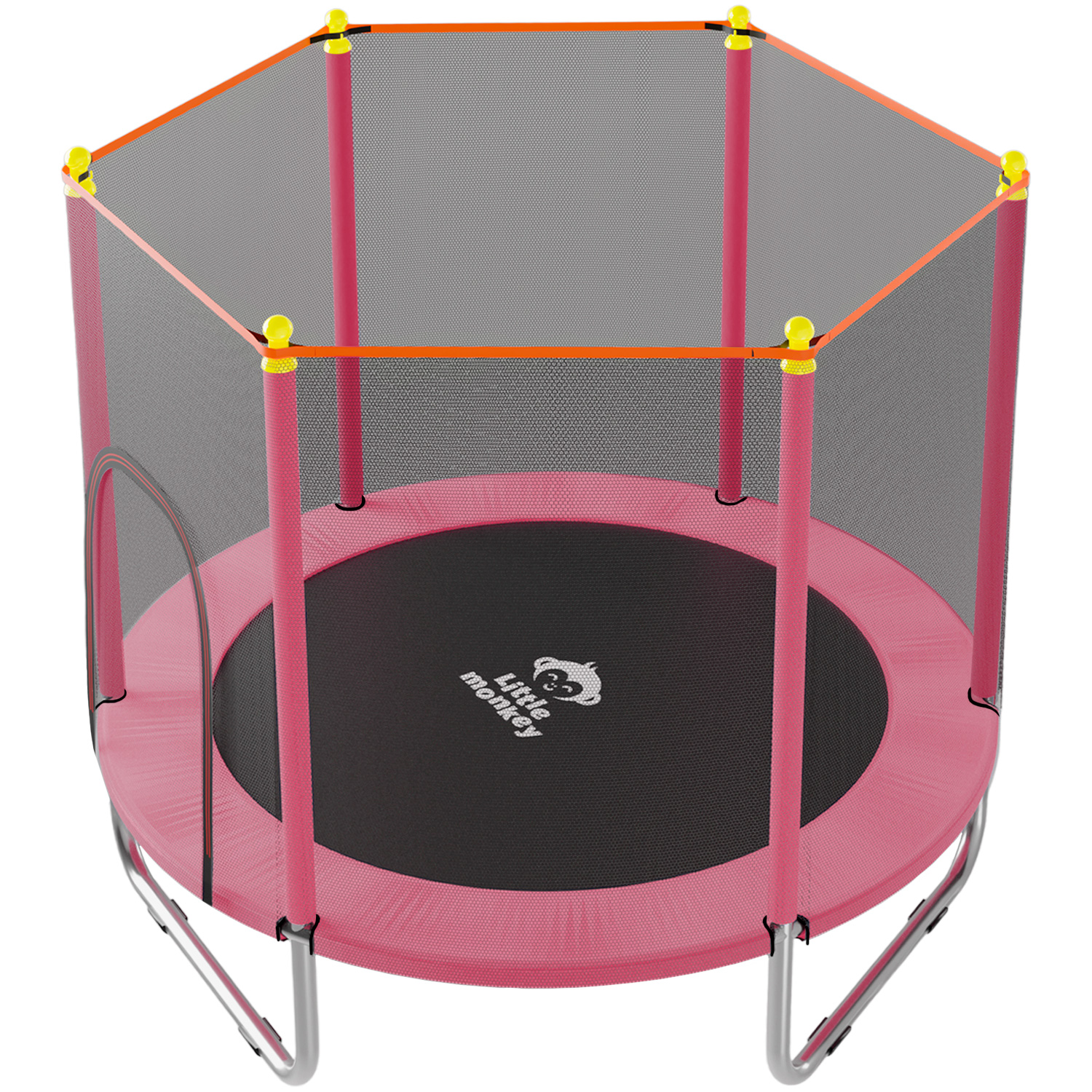 Foto 3 pulgar | Trampolín Little Monkey Rosa Infantil