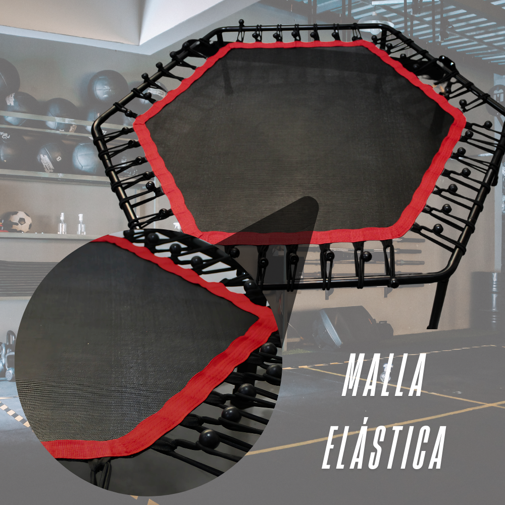 Foto 7 pulgar | Mini Trampolin Hexagonal con Soporte Jumping