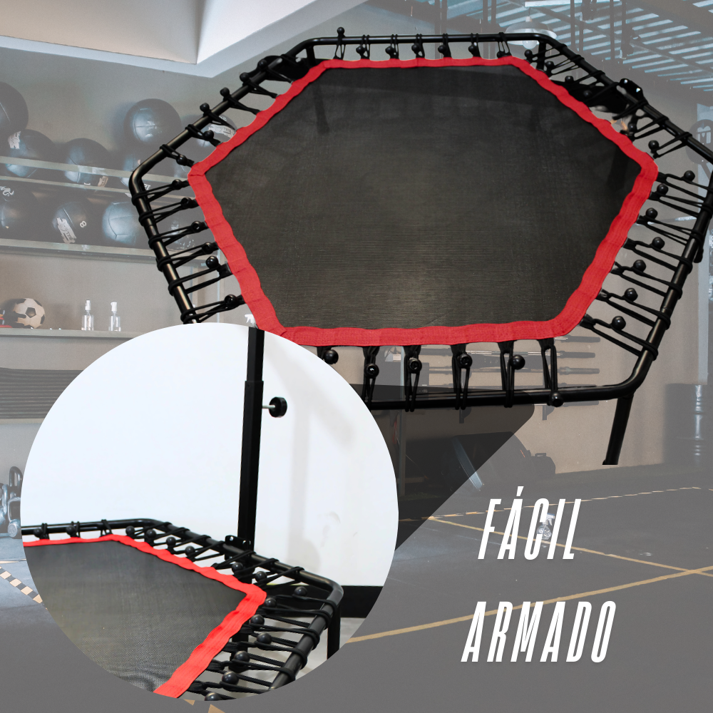 Foto 7 | Mini Trampolin Hexagonal con Soporte Jumping