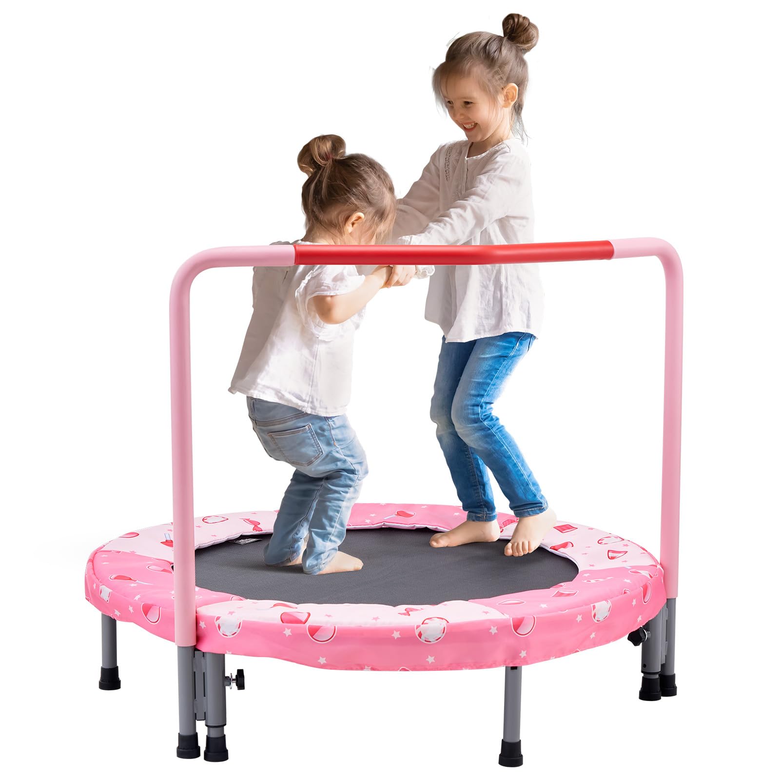 Foto 2 pulgar | Trampolín Vevor 36 Para Niños, Interior/exterior, Con Asa, Color Rojo - Venta Internacional.